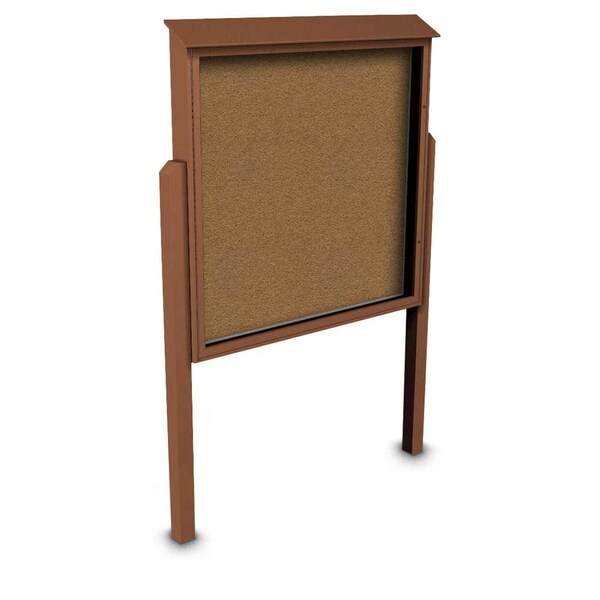 Sliding Door Indoor Enclosed Corkboard, 4
